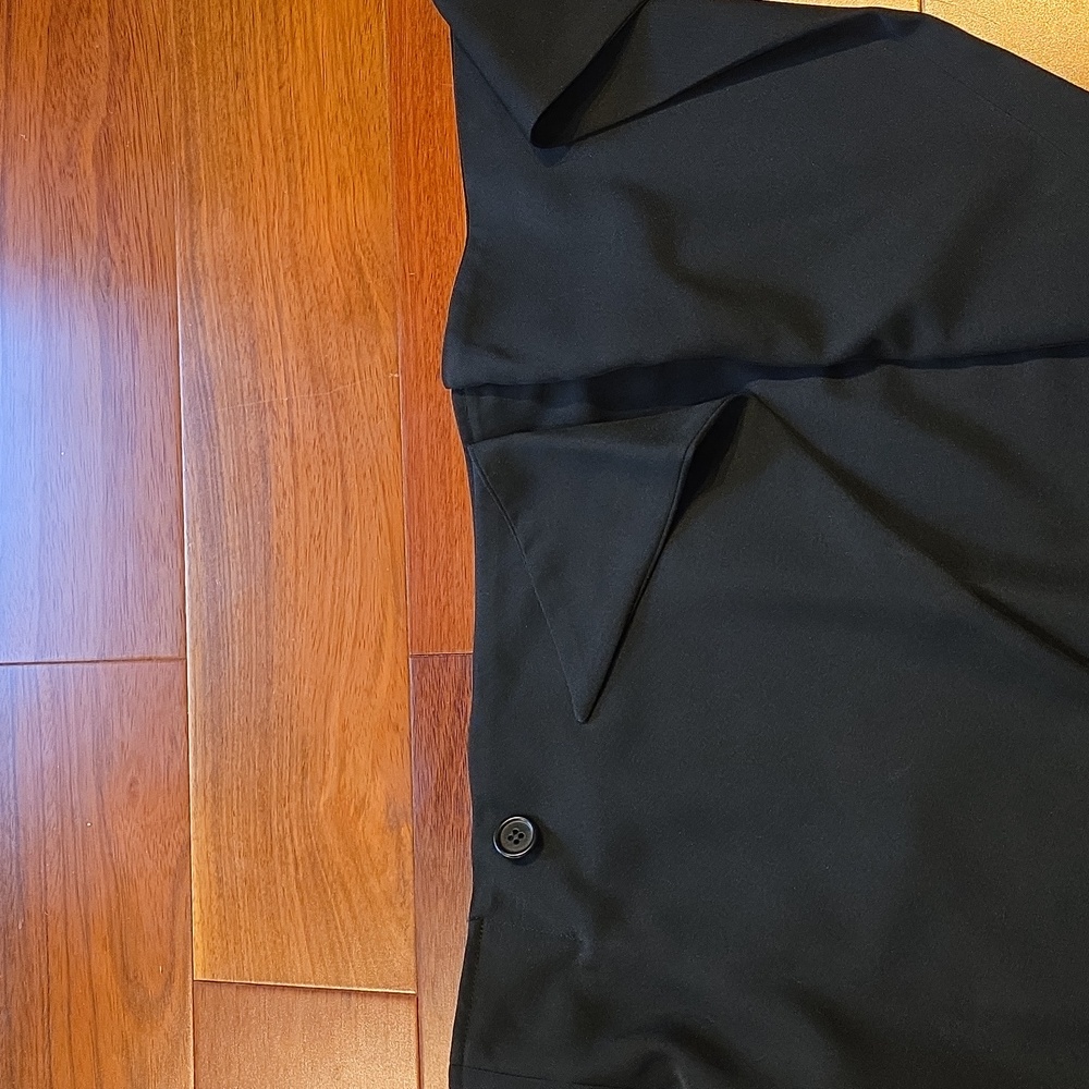 Atsuro TAYAMA Black Asymetrical Faux Wrap Black Skirt - Picture 4 of 7